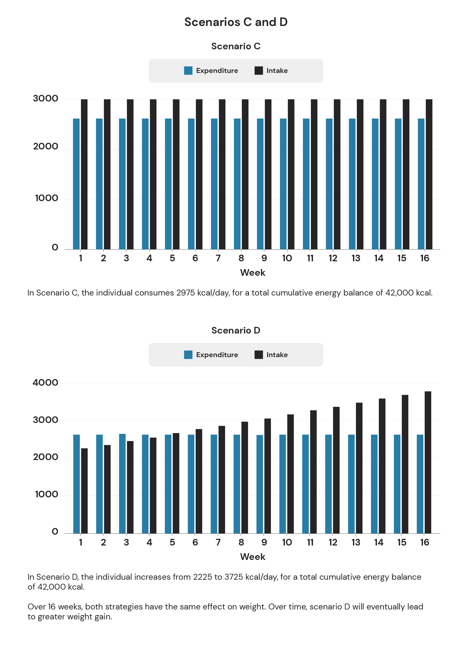 moderate surplus vs aggressive reverse dieting scenarios show similar outcomes in weight gain