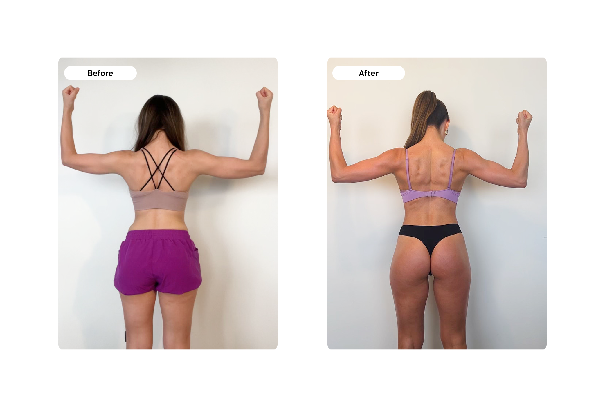 Andriana before and after - front