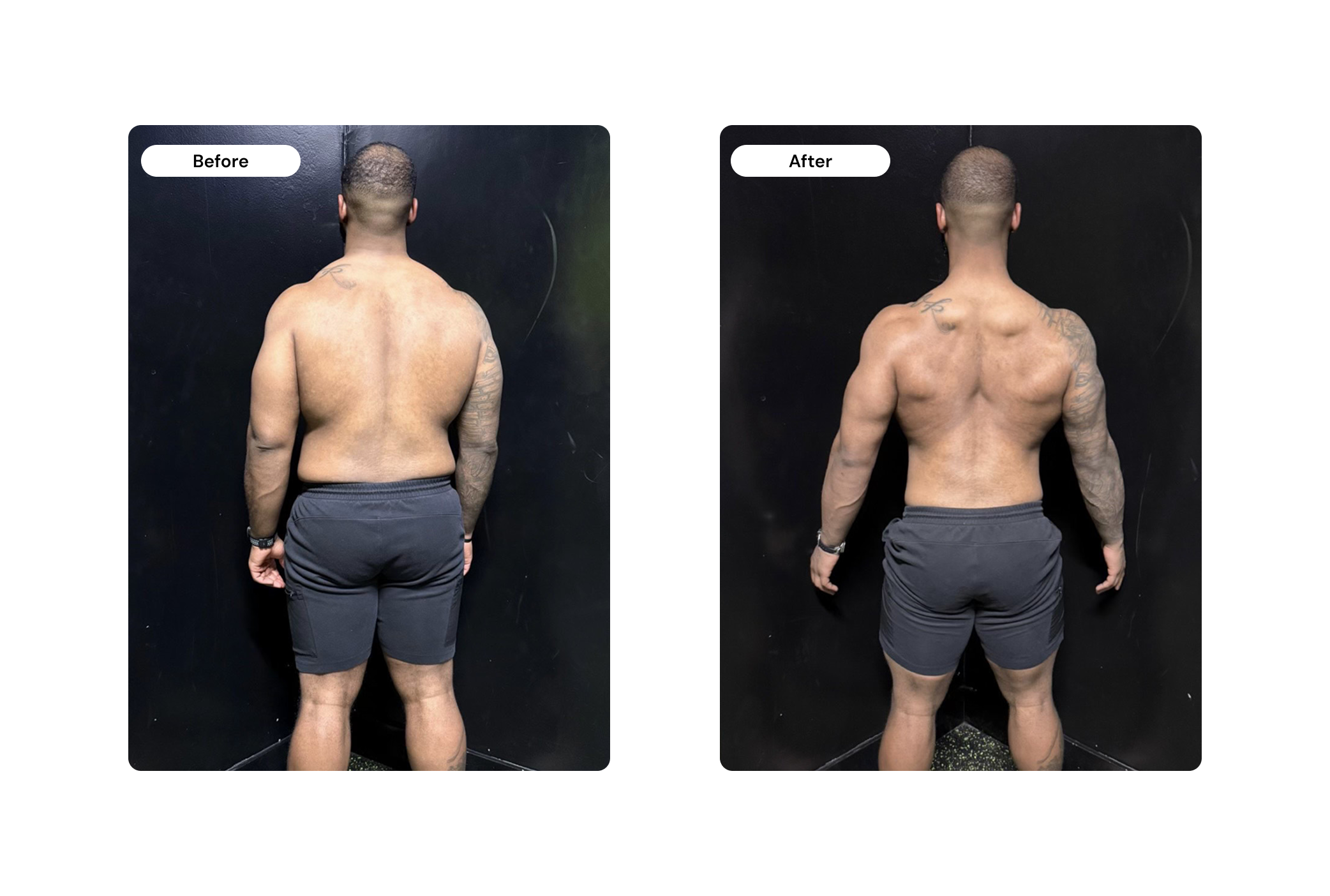 Bryan back before and after