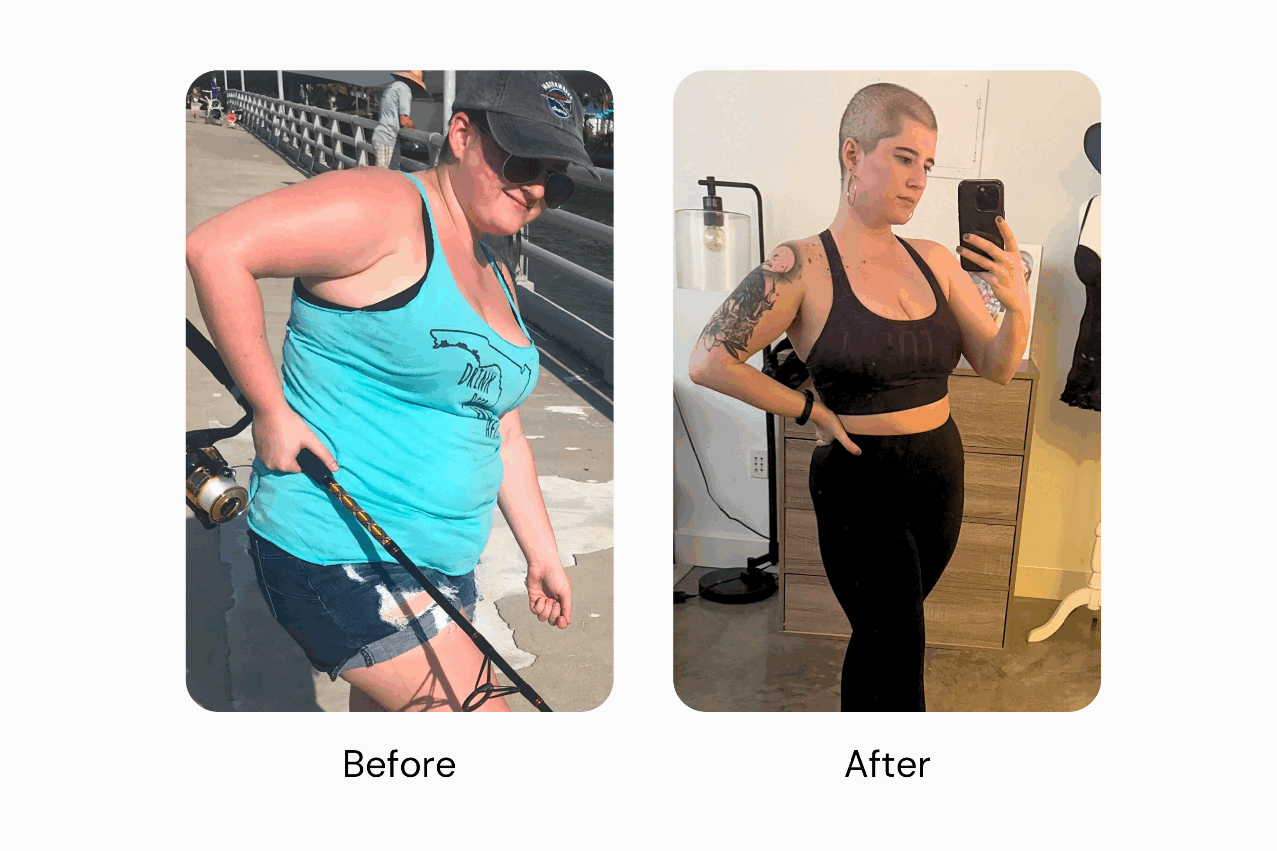 Molly before and after - side