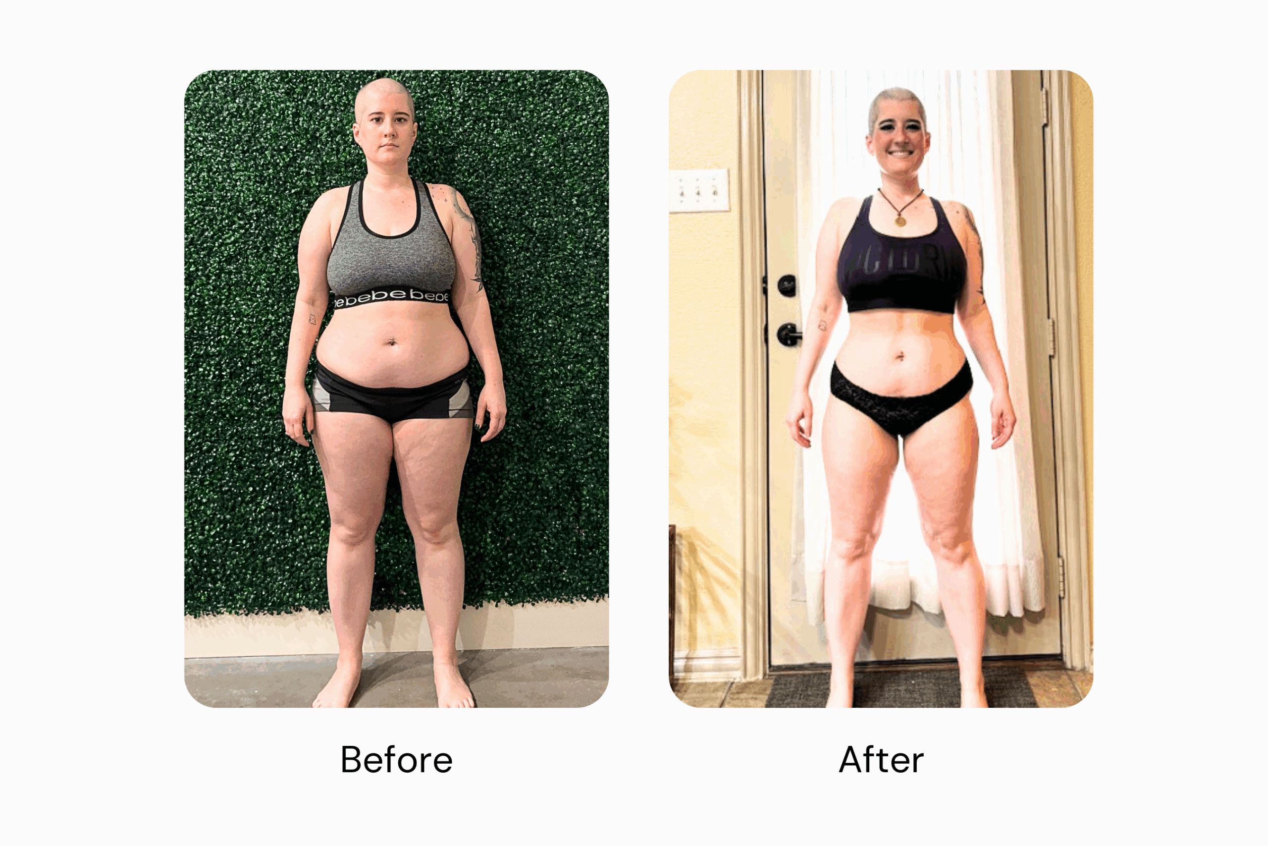 Molly before and after - front
