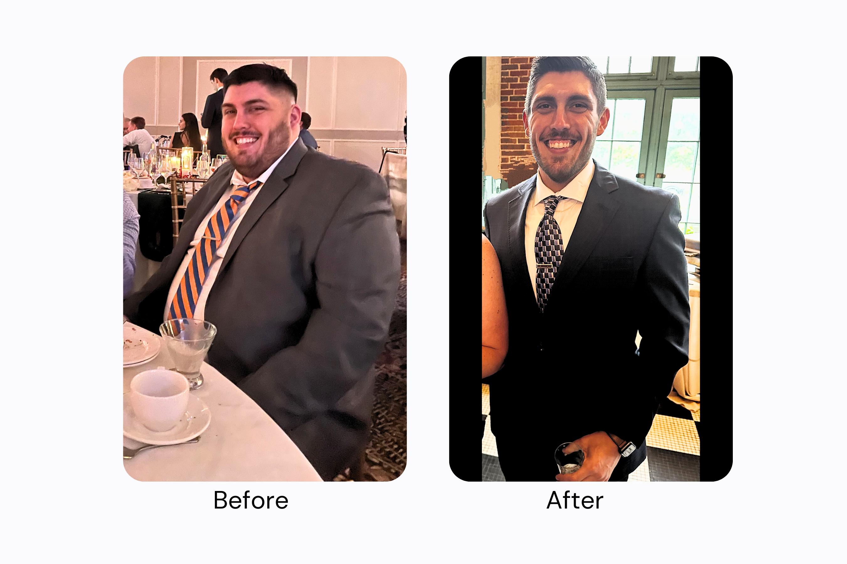 Sergio before and after weight loss