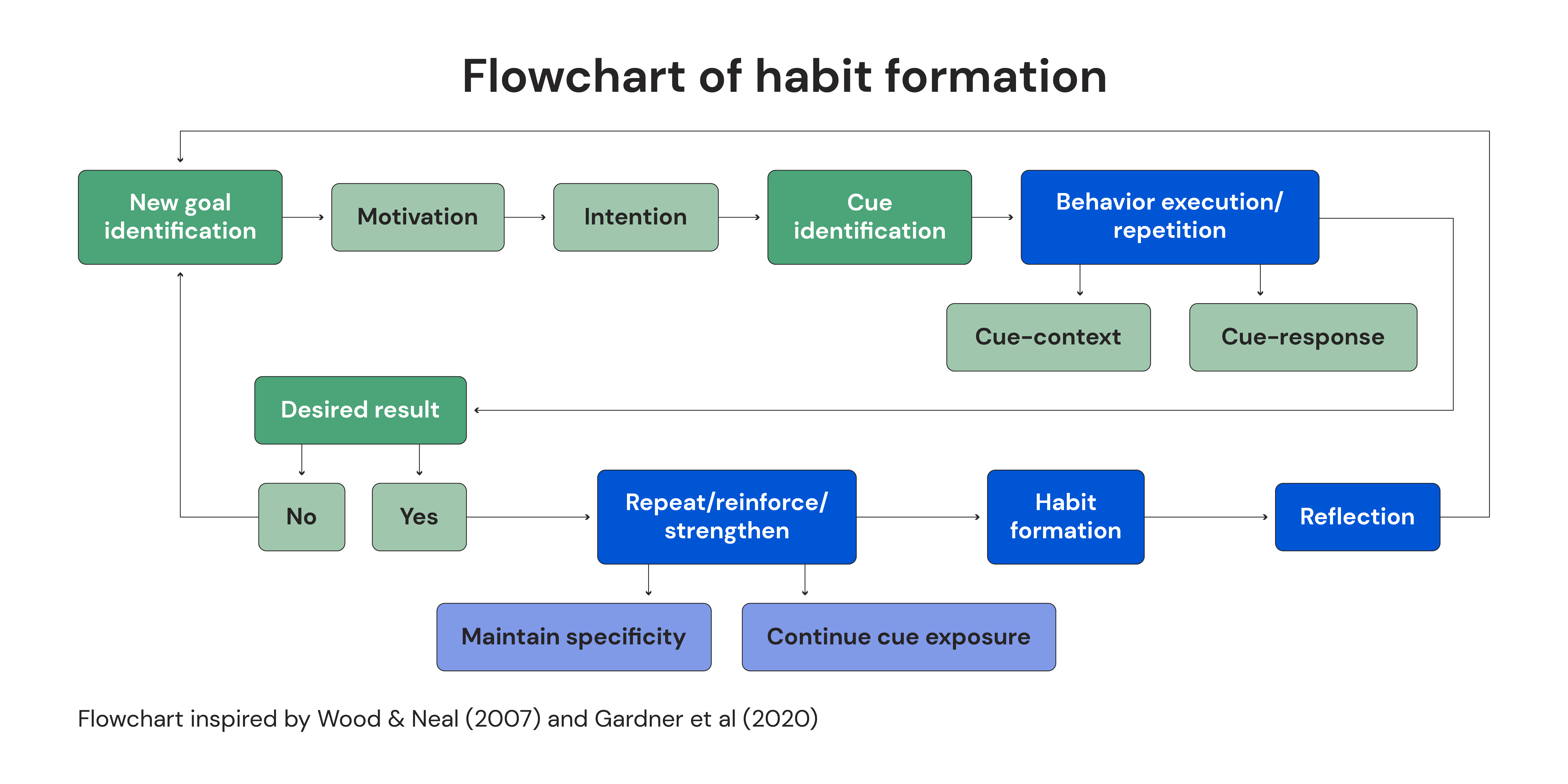 Flowchart of habit formation