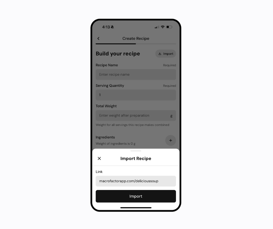 Recipe importer