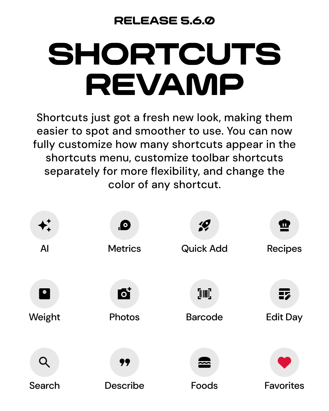 Shortcuts revamp